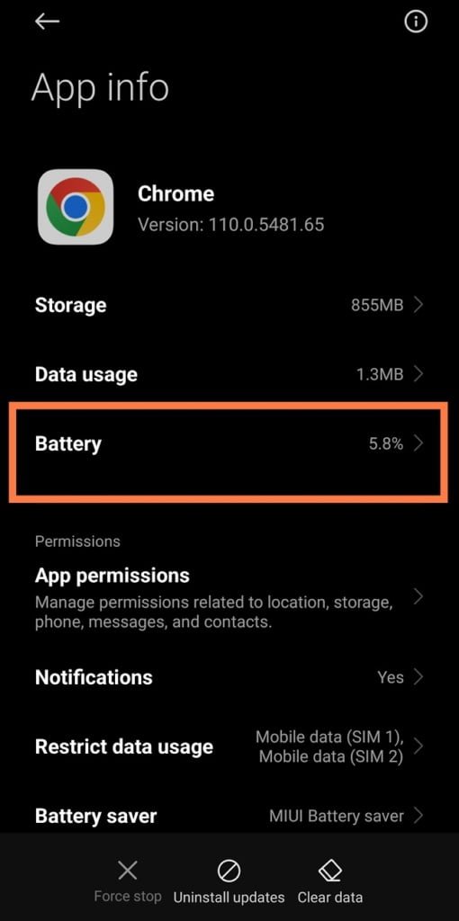 Battery drain