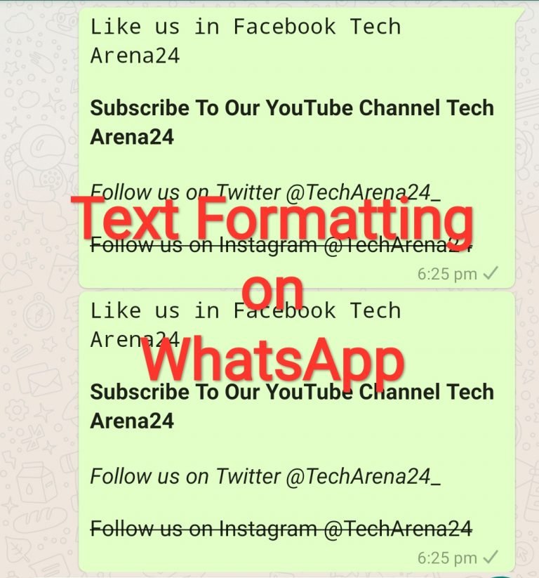 How to format texts on WhatsApp