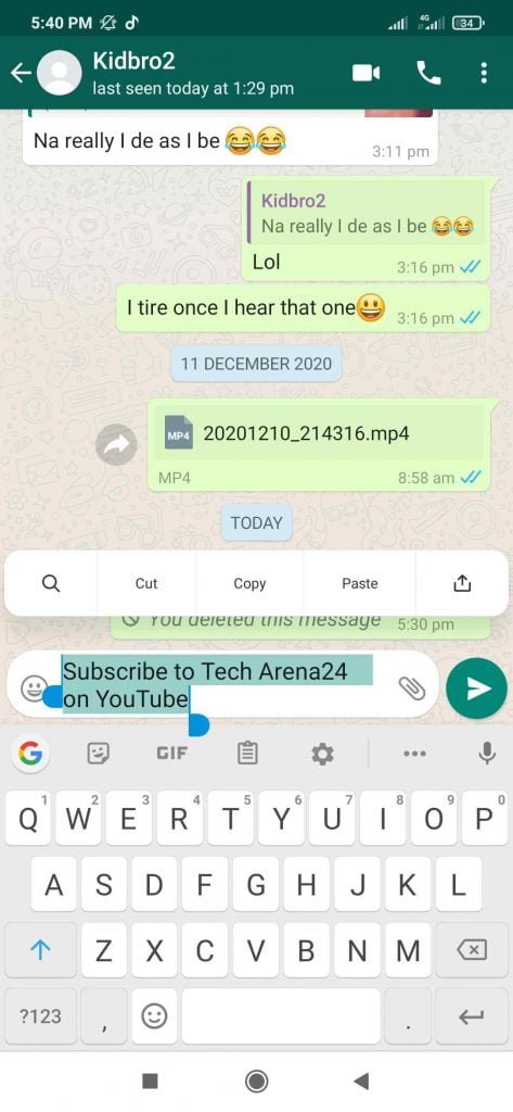 WhatsApp text formatting 1