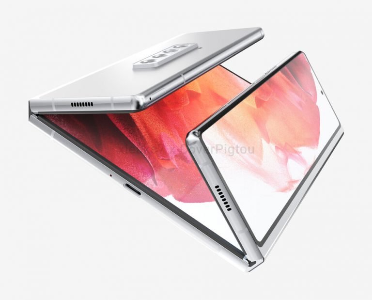 Render Show Samsung Galaxy Z Fold 3 With Two Folds