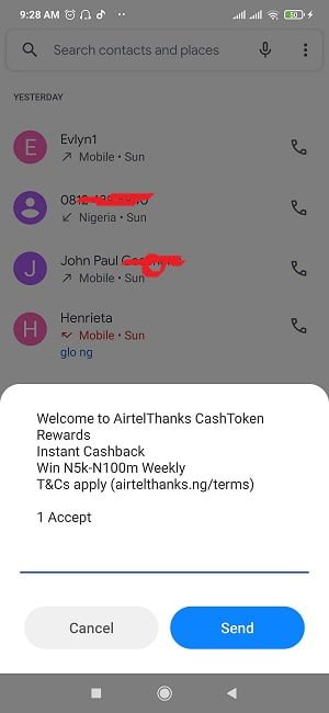 Airtel Cash Token