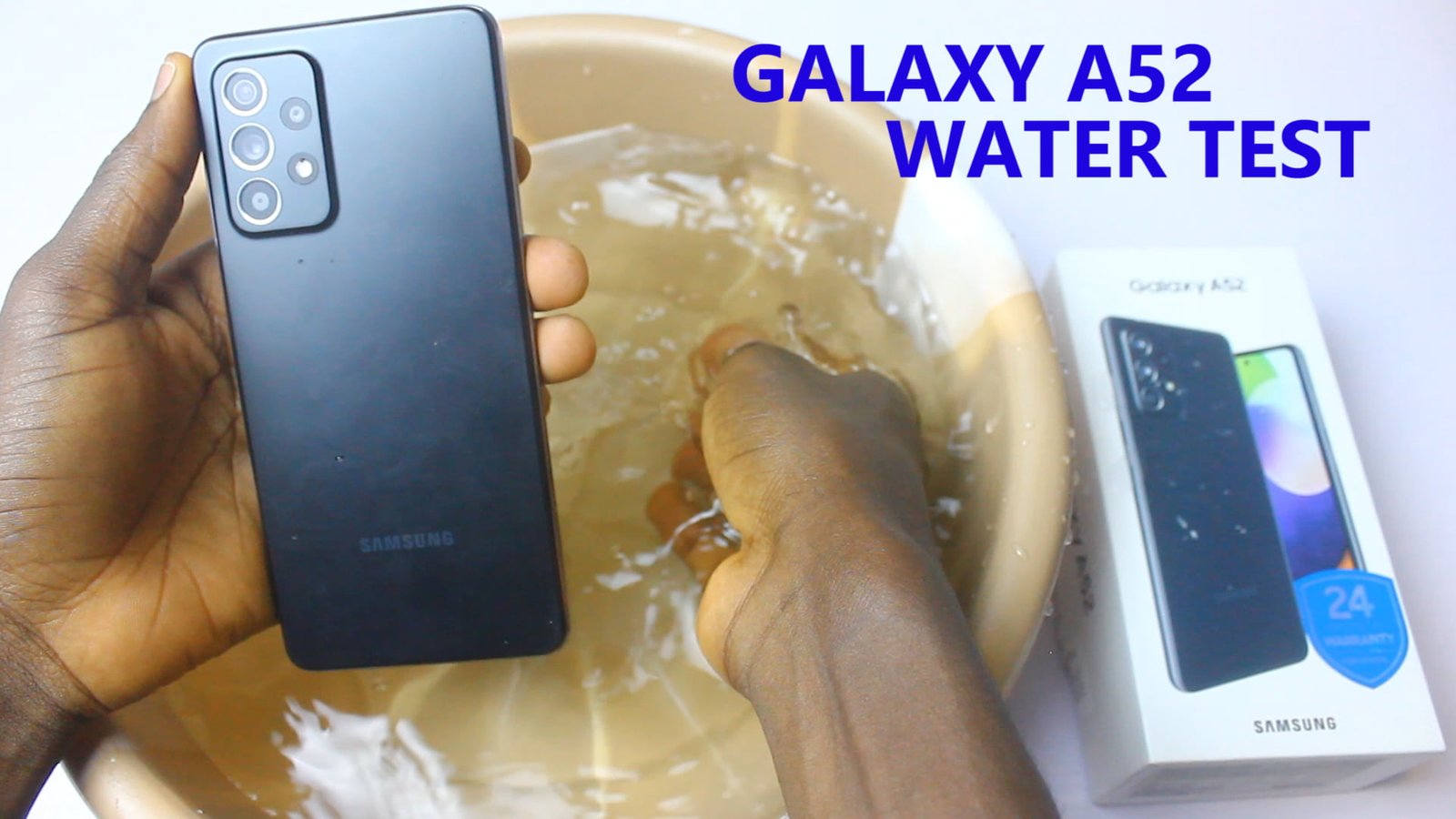 Samsung Galaxy A52 water test was Successful with no fault