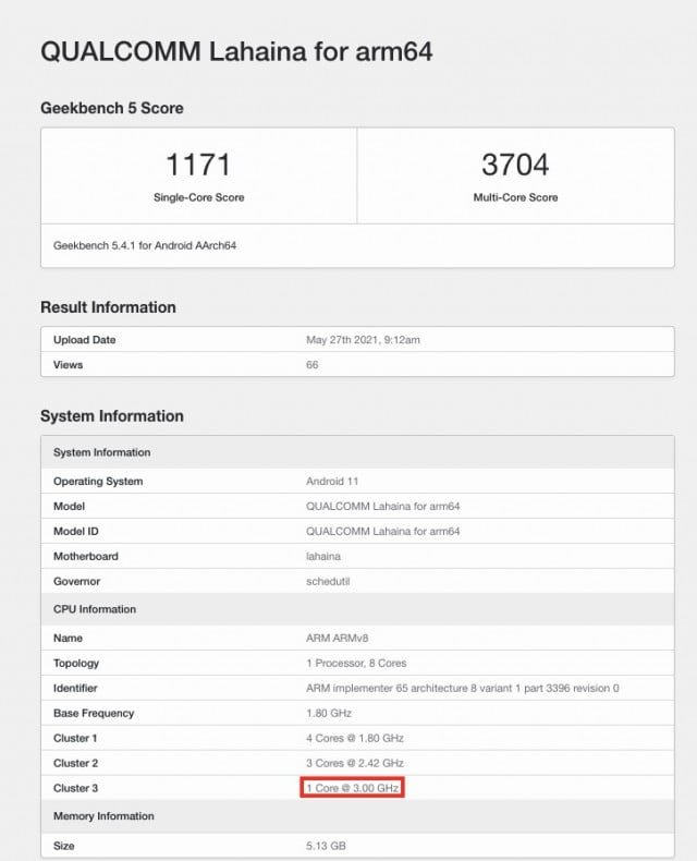 SD 888+ on Geekbench