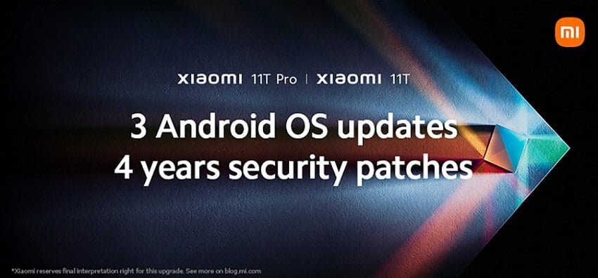 Xiaomi to give 3 years OS Update starting with the Xiaomi 11T series