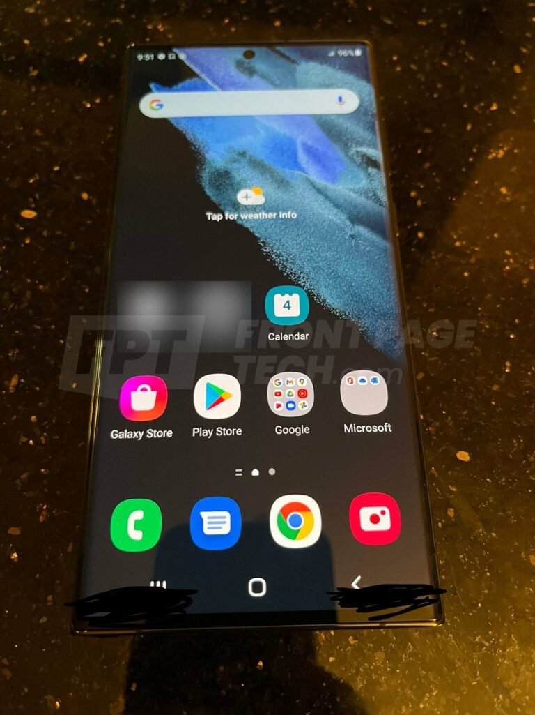 Galaxy S22 Ultra screen
