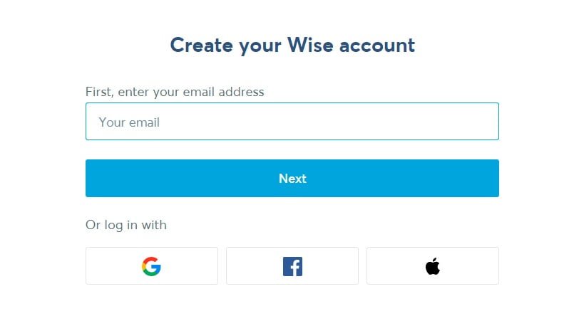 create and verify Wise Account