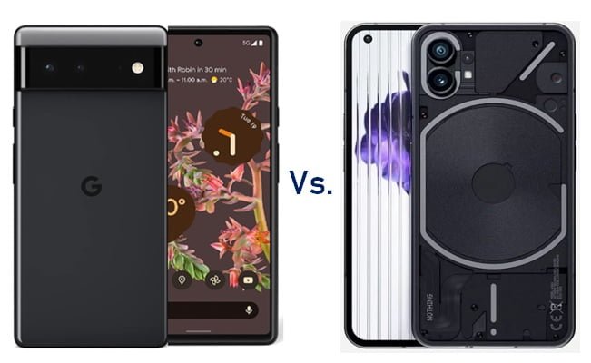 Nothng Phone 1 vs Google Pixel 6a