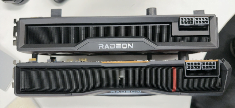 AMD Radeon RX 7900 Graphics Card pictured with two 8-pin Connectors 