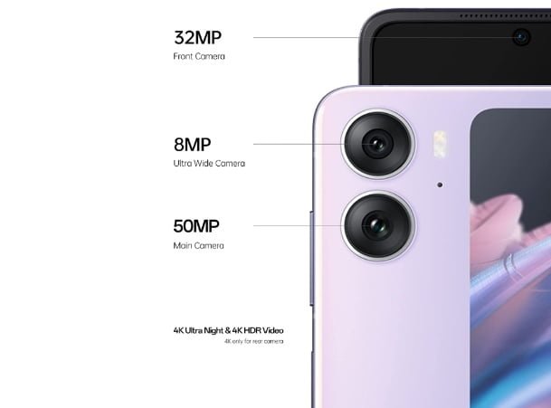 OPPO Find N2 Flip cameras