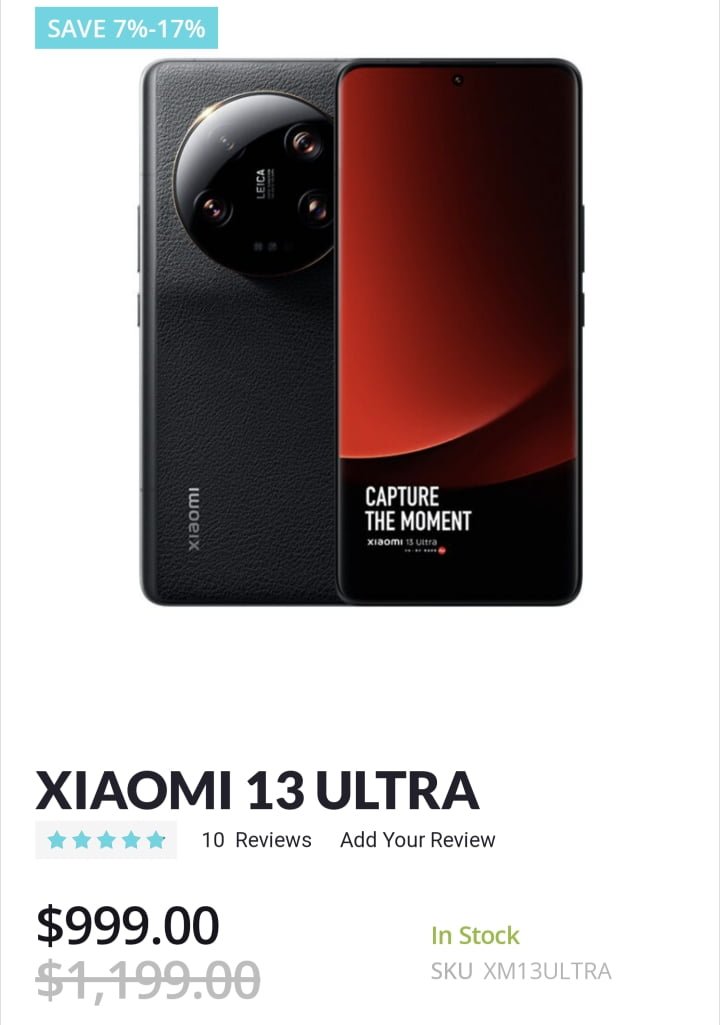 Xiaomi 13 Ultra Price Drops