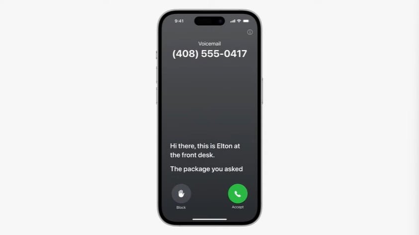 Voicemail live test on iOS 17
