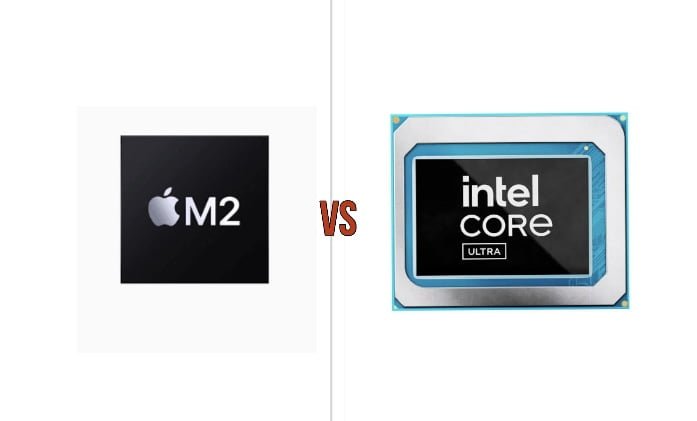 Intel Core Ultra 7 vs Apple M2